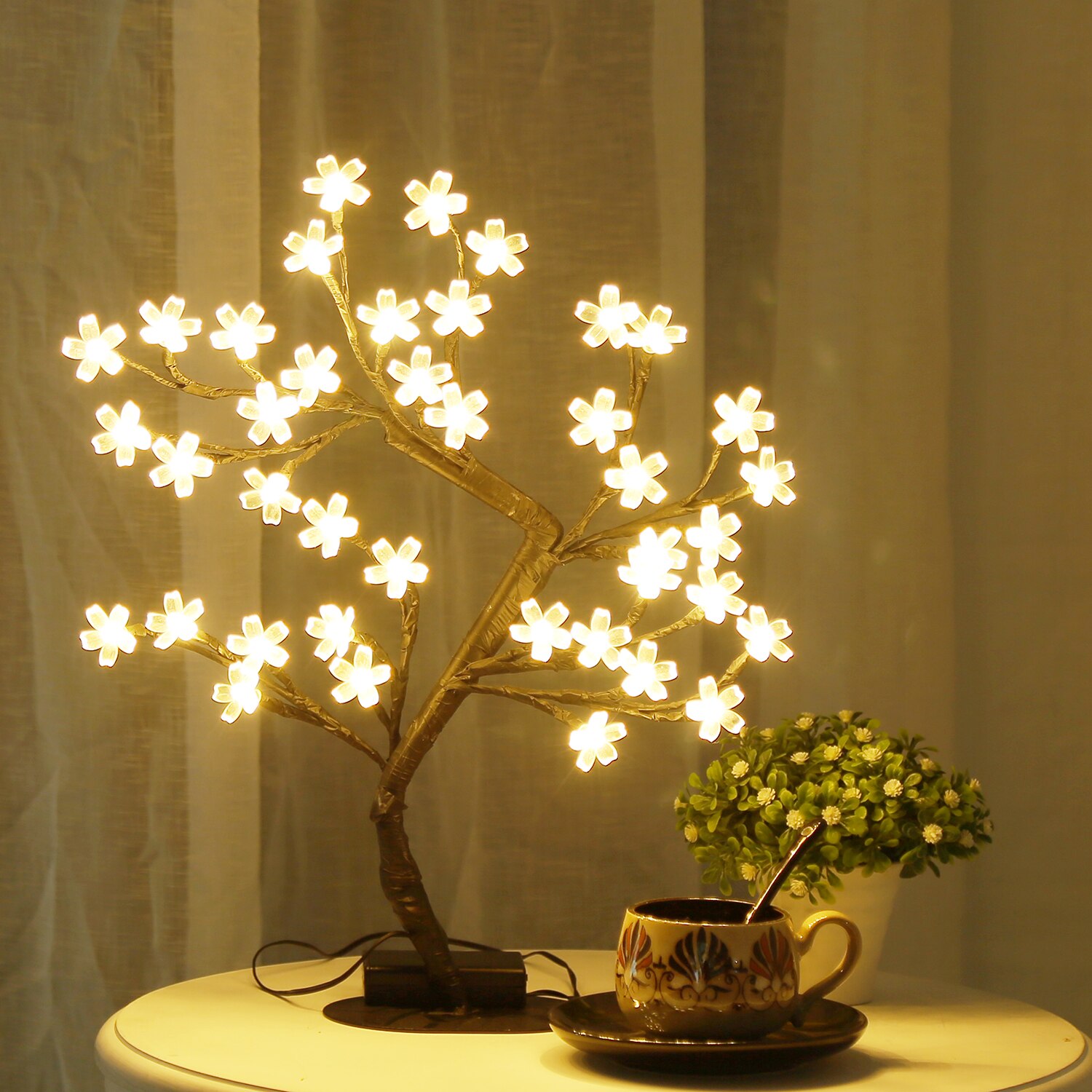 Bonsai Garden Sushi - USB Alimentado Cherry Blossom Tree Light,