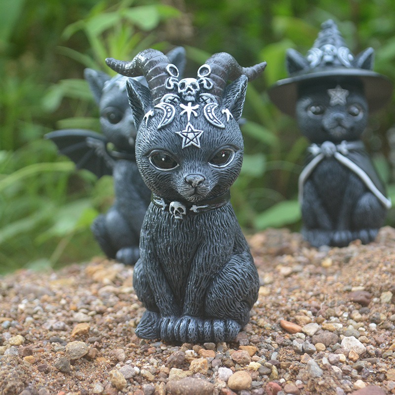 Halloween gato mágico resina a - Bonsai Garden Festival avaliação e preço
