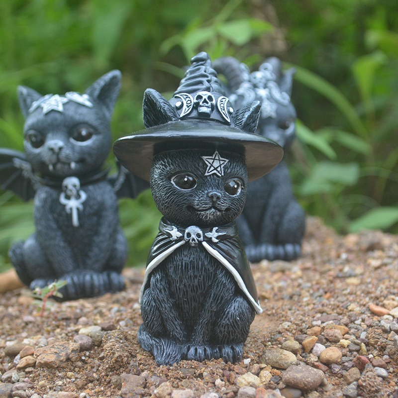 Halloween gato mágico resina a - Bonsai Garden Festival avaliação e preço